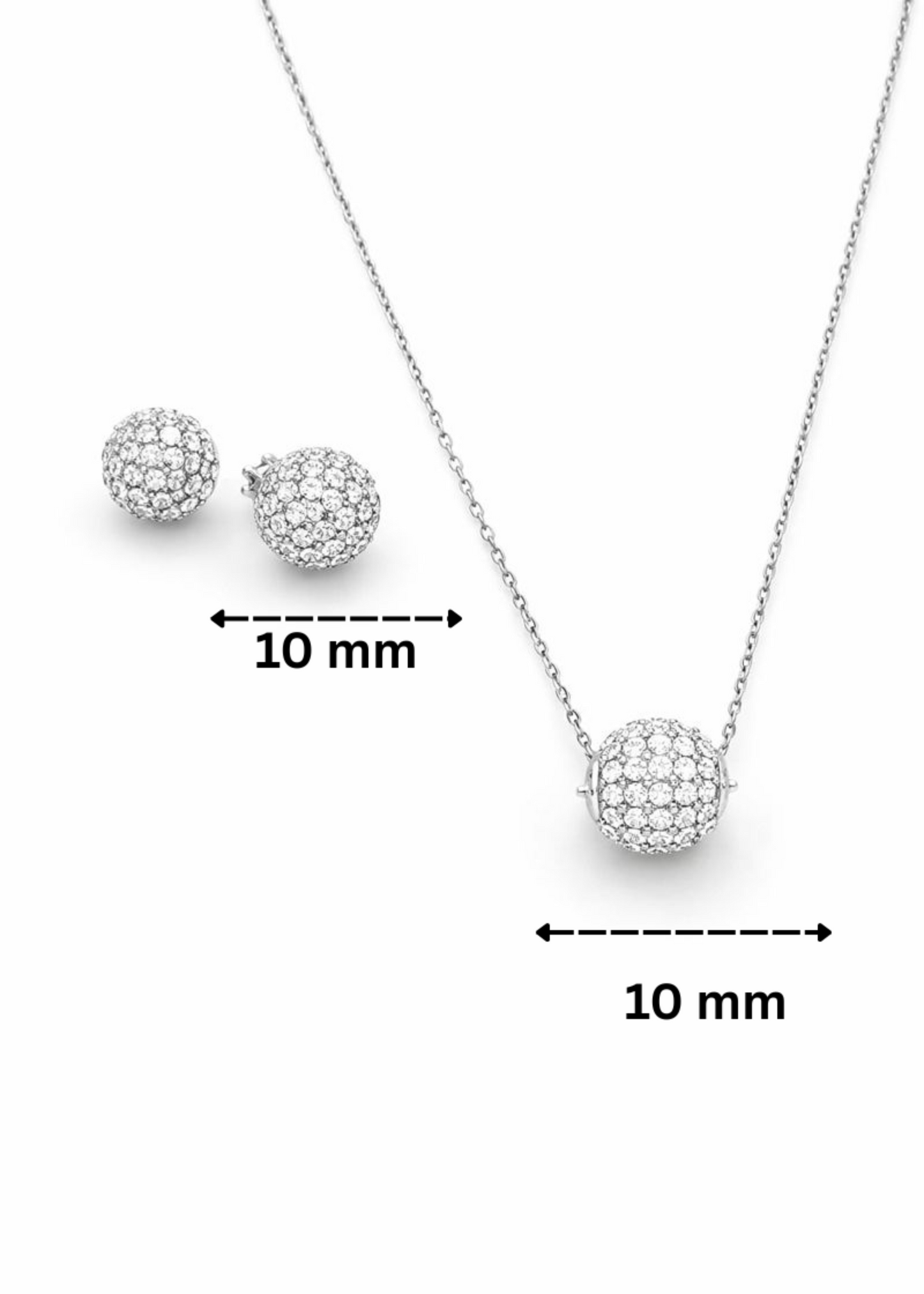 Frost Crystal Set-925 Sterling Silver