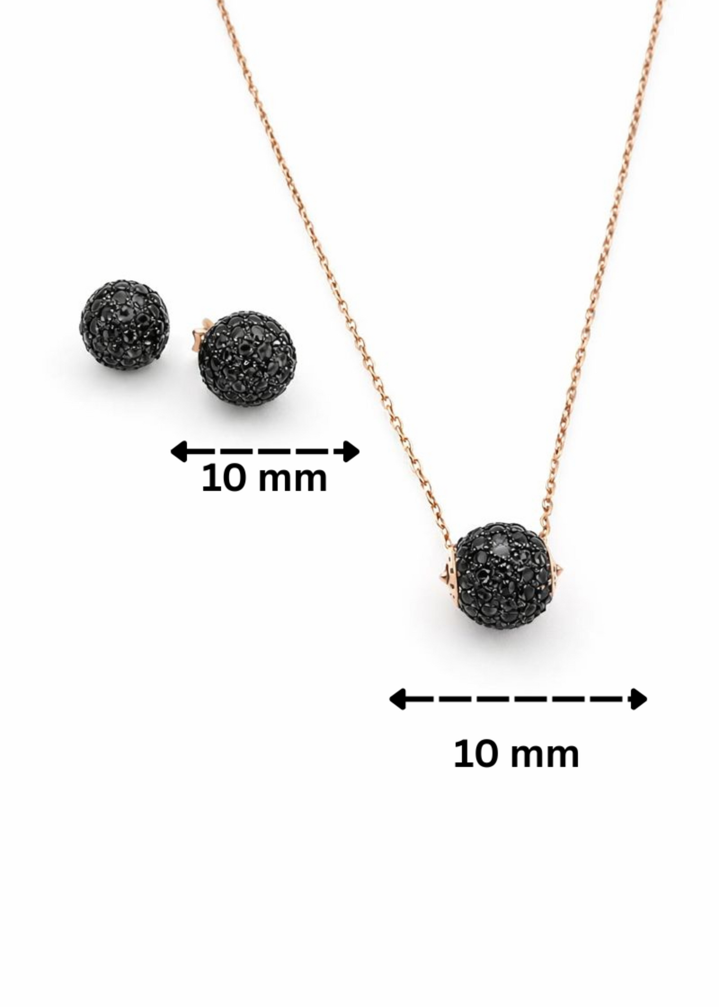 Midnight Noir Set- 925 Sterling Silver