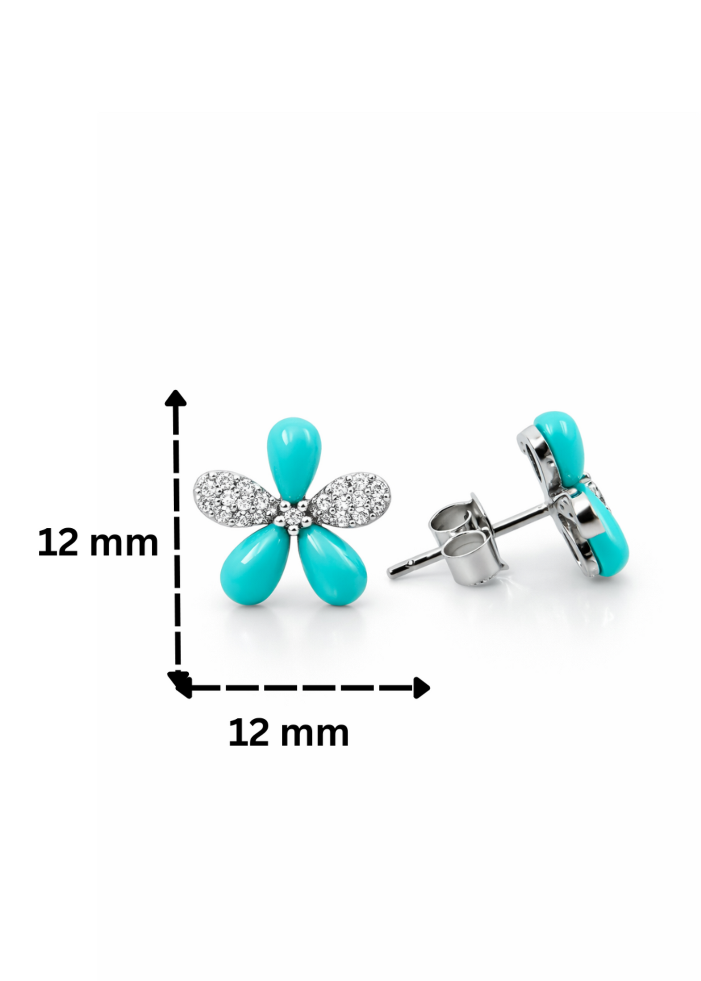 Turquoise Bloom-925 Sterling Stud