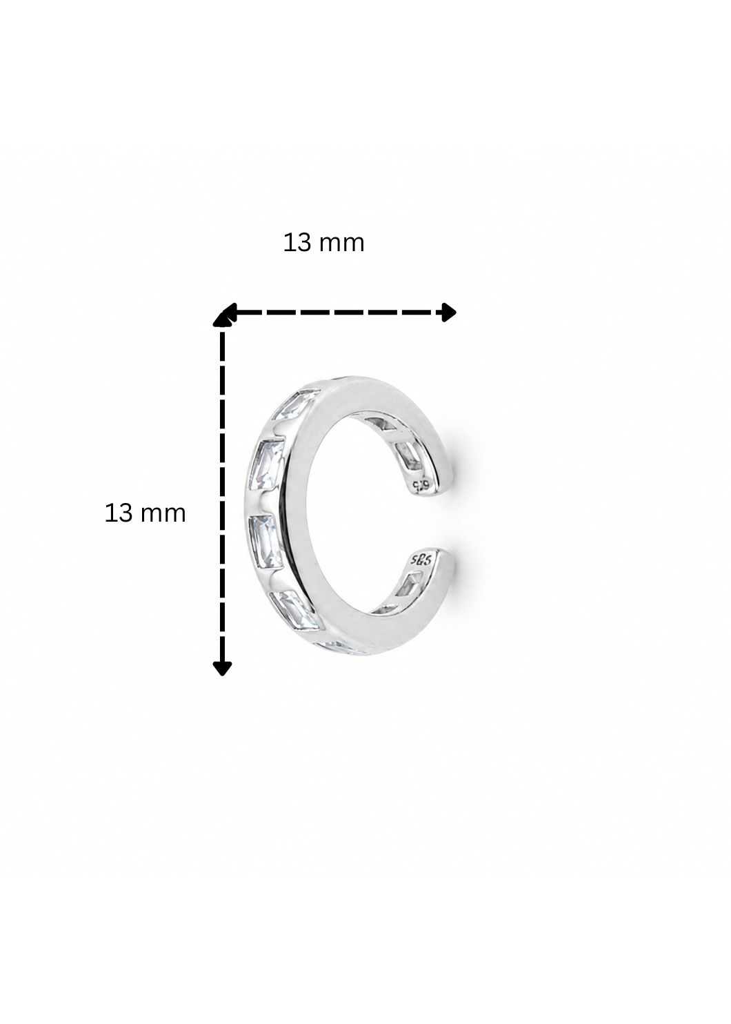 Baguette -925 Sterling Silver