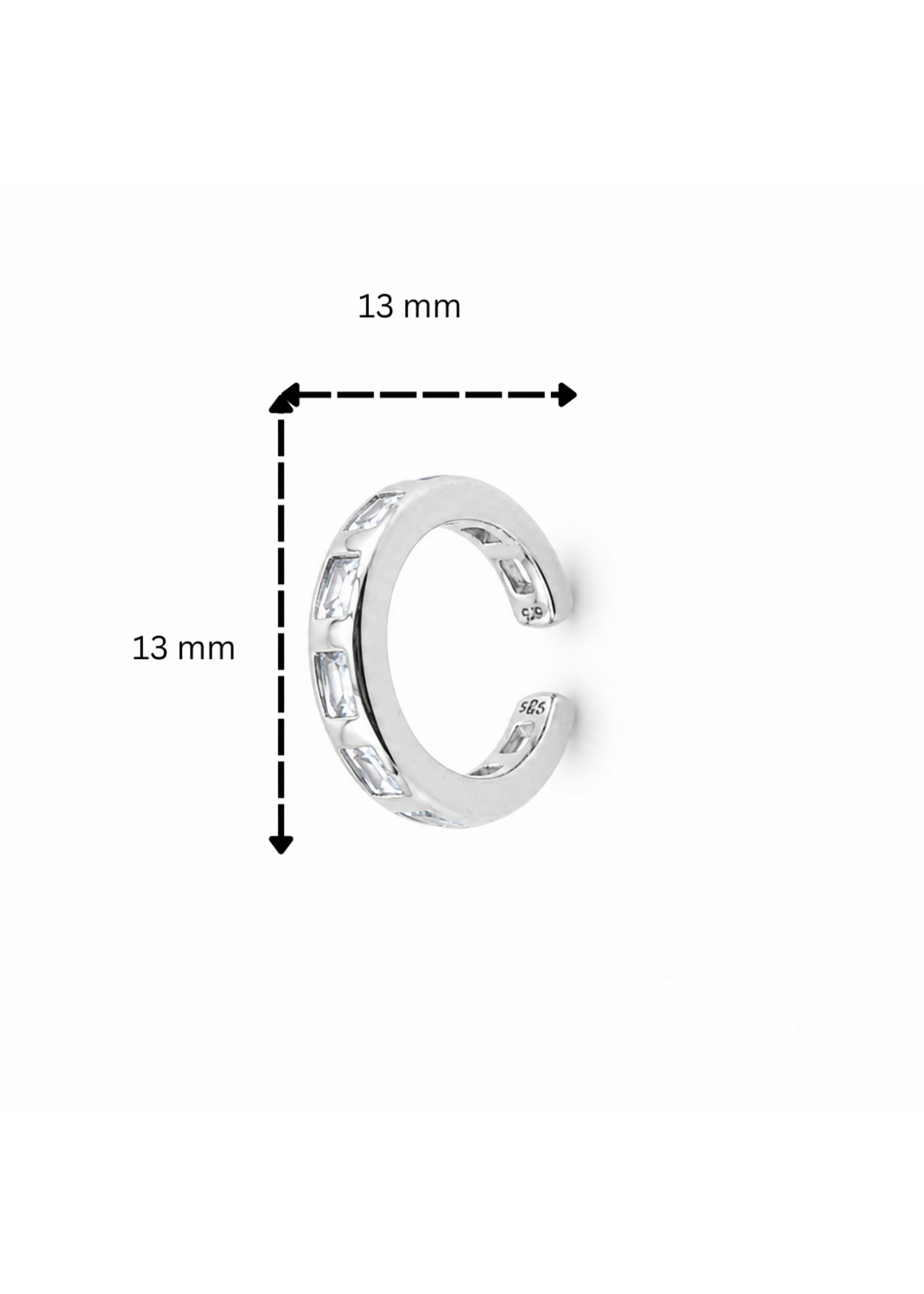 Geometric Baguette -925 Sterling Silver
