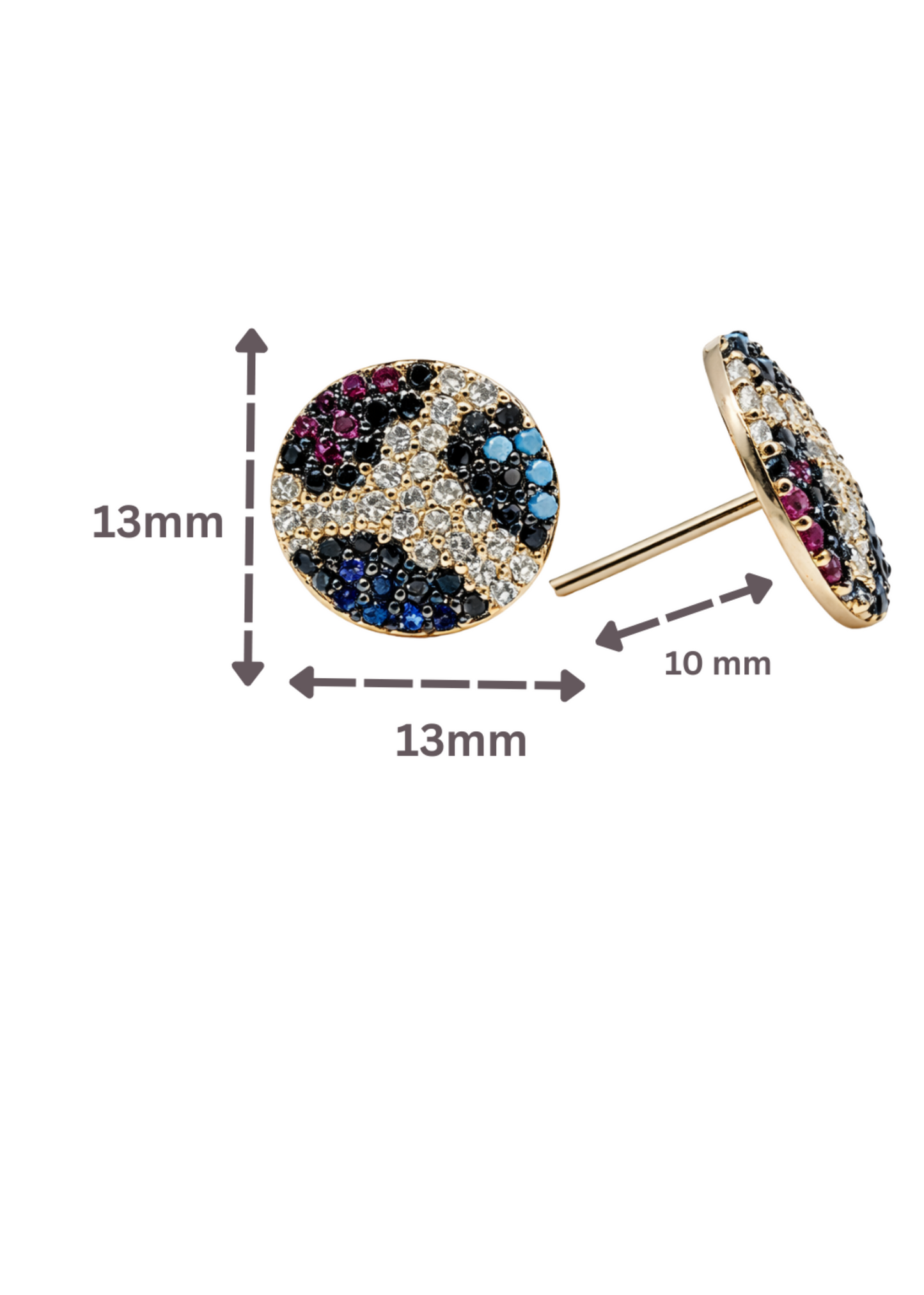 Mosaic Studs-925 Sterling Silver