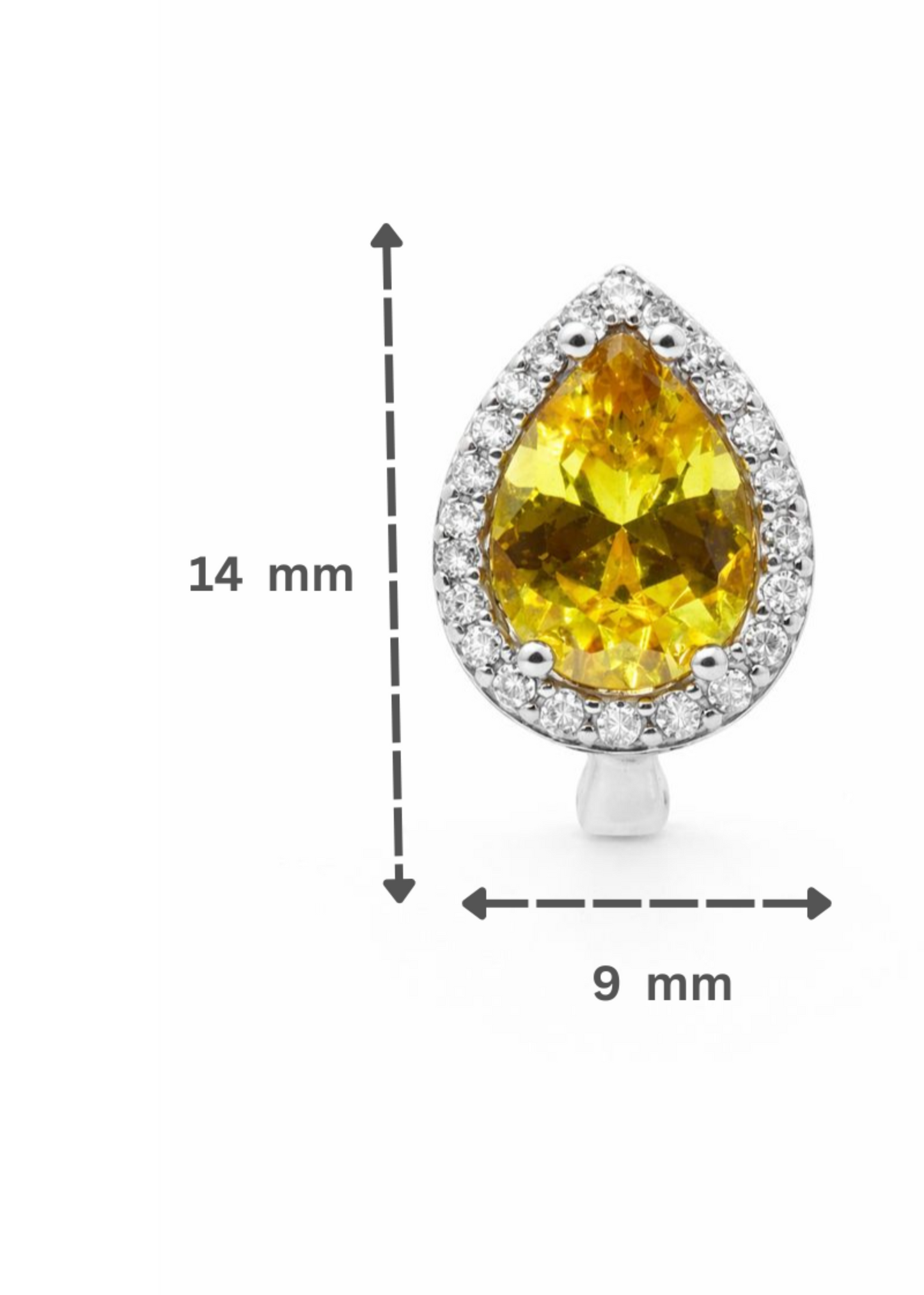 Golden Teardrop-925 Sterling Silver