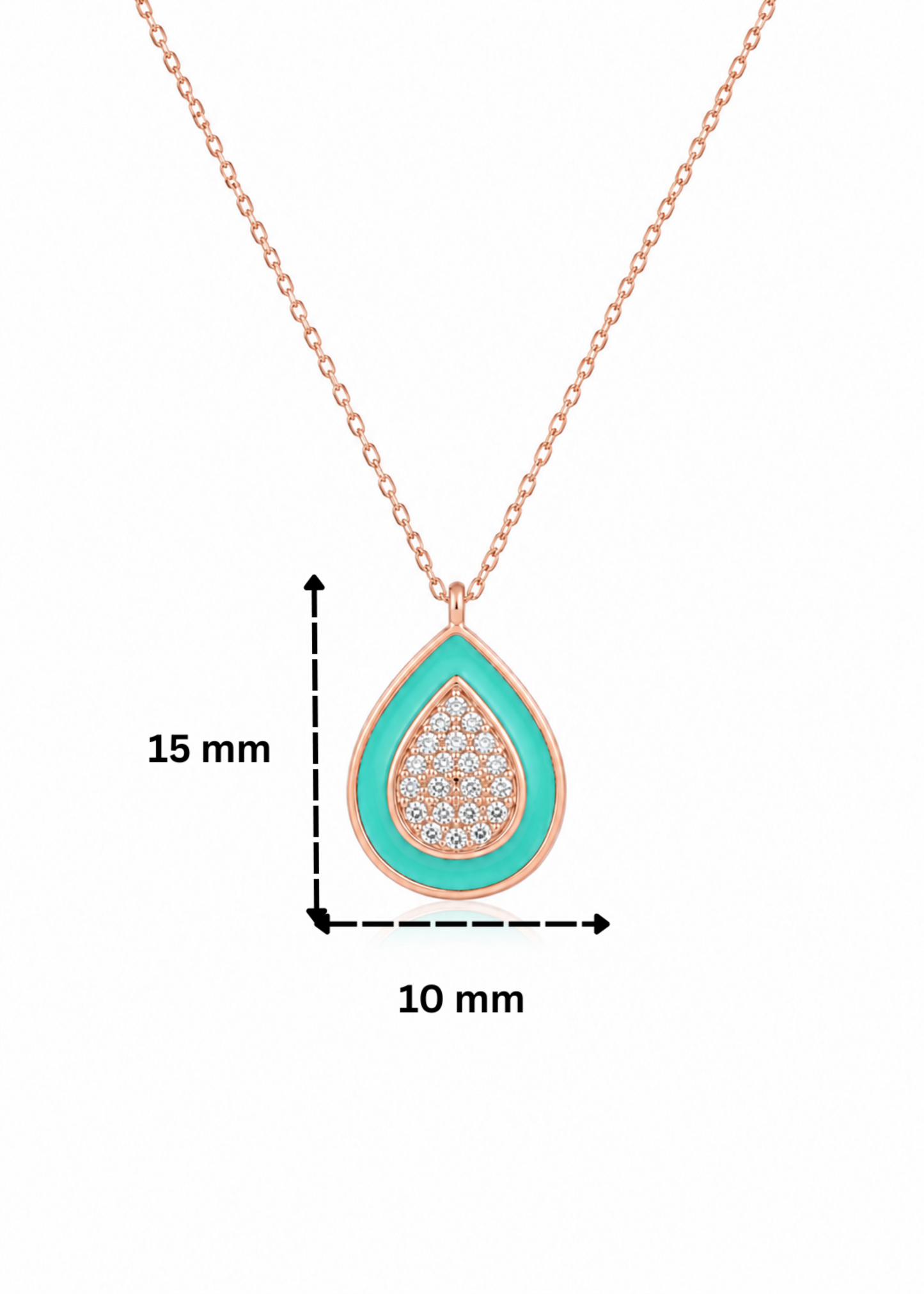 Enamel Teardrop-925 Sterling Silver