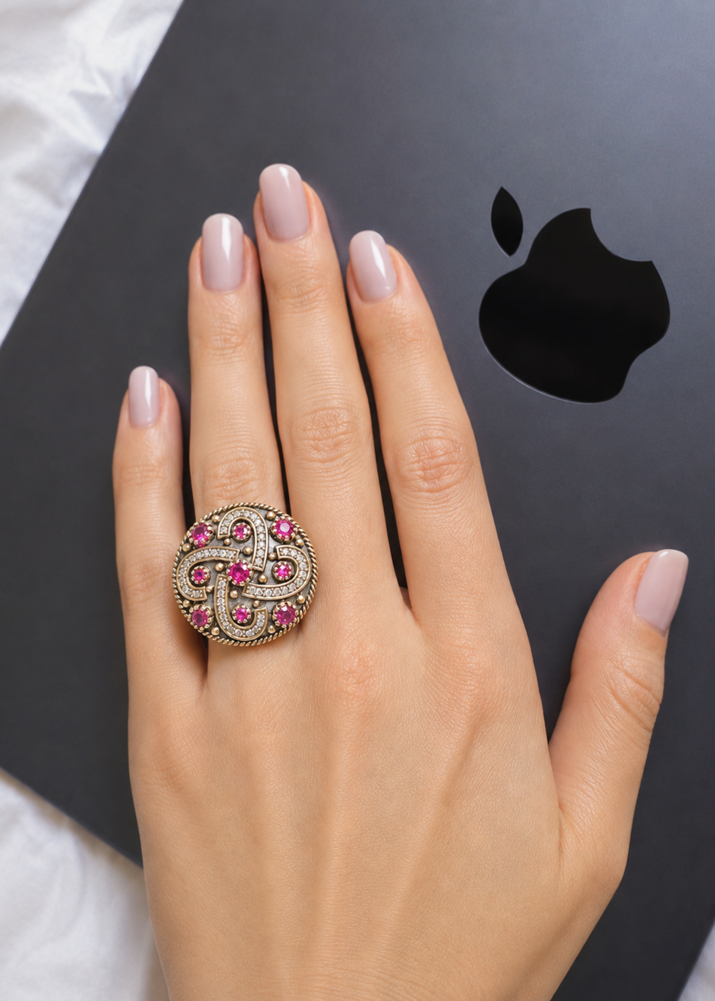Ruby Ottoman-925 Sterling Silver