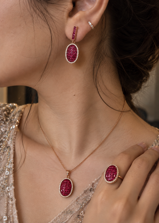 Ruby Mosaic-18K Gold Plated