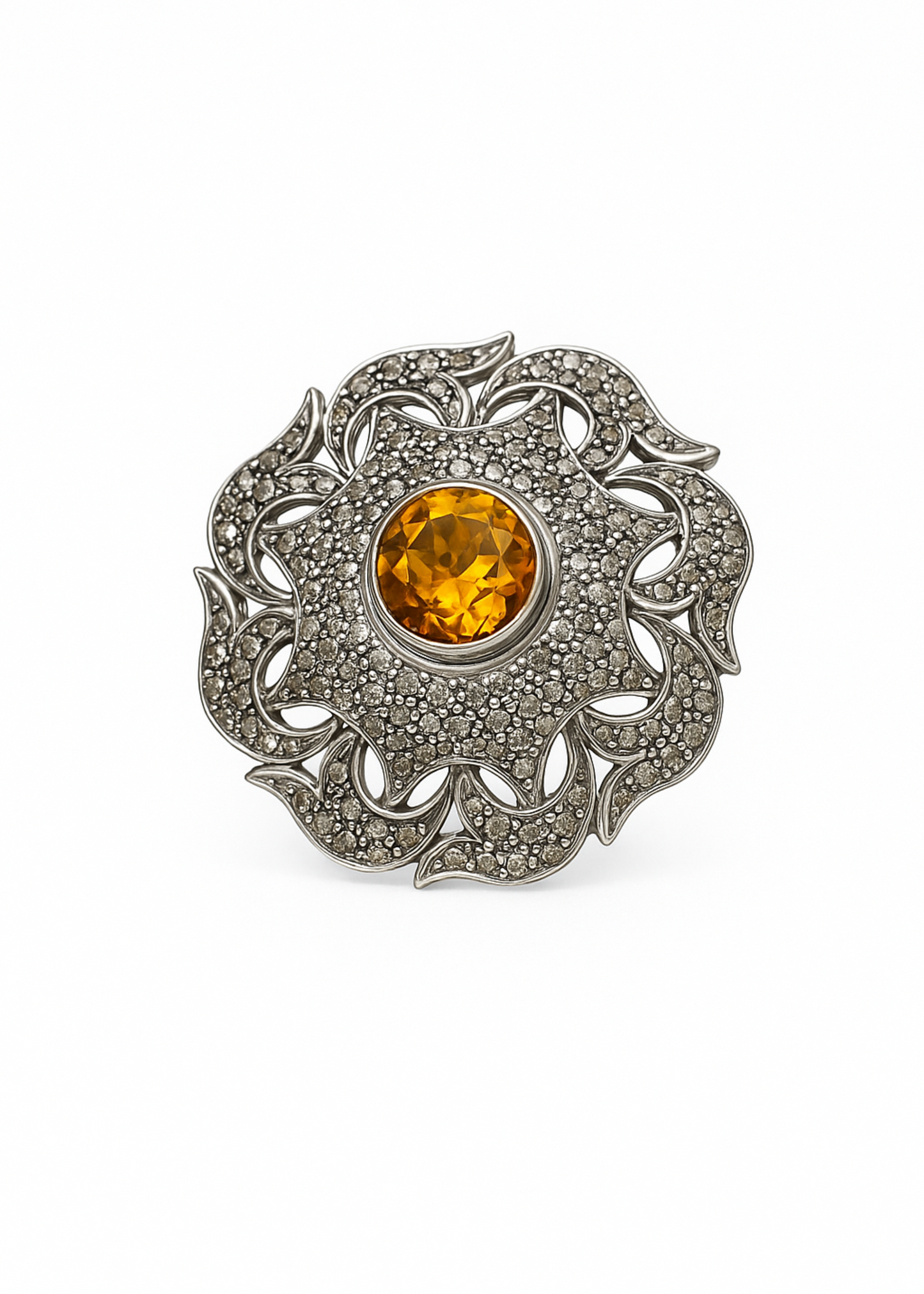 Citrine Sun Aura Ring