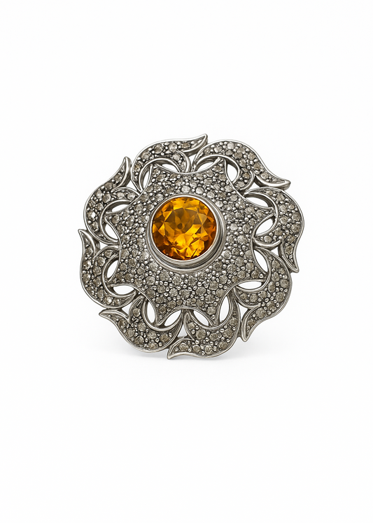 Citrine Sun Aura Ring
