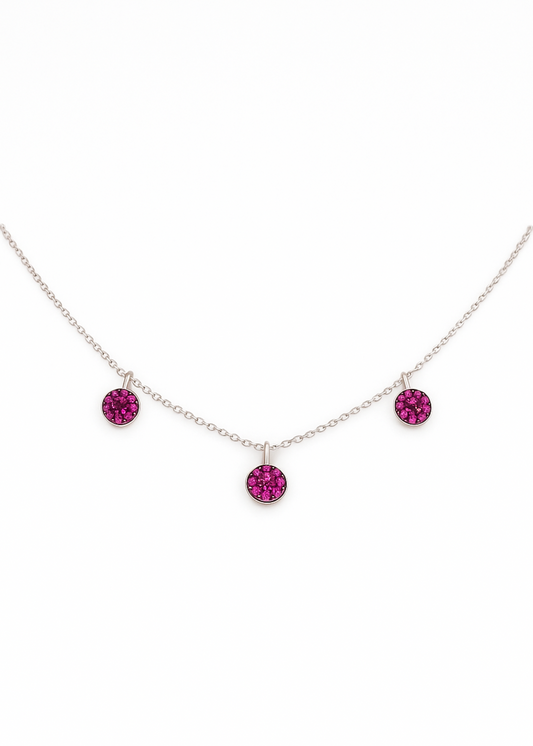 Ruby Charm Trio- 925 Sterling Silver