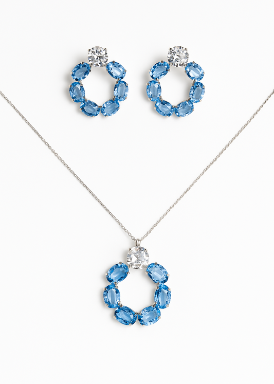 Azure Radiance Swarovski-925 Sterling Silver