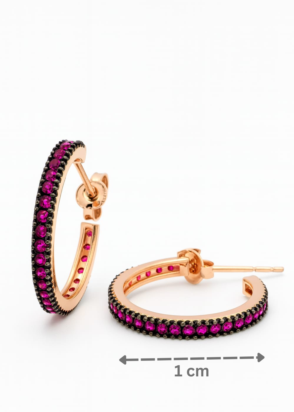 Fuchsia Hoop-925 Sterling Silver