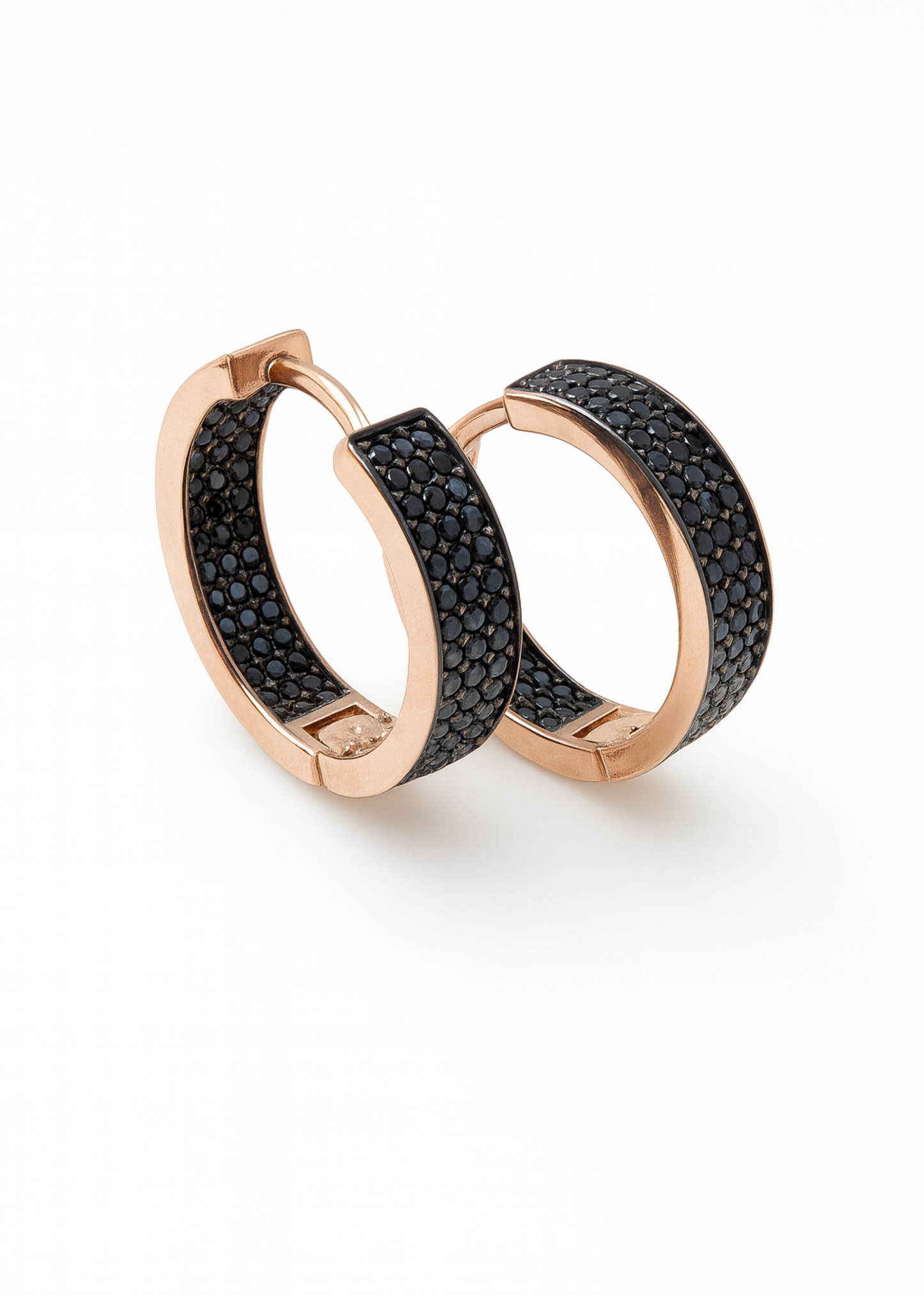 Noir Pavé Huggie-925 Sterling Silver