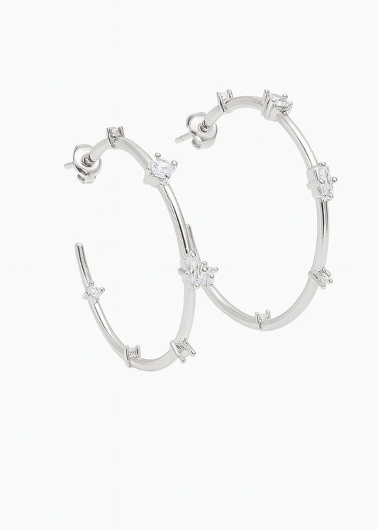 Starlit Hoop-925 Sterling Siilver