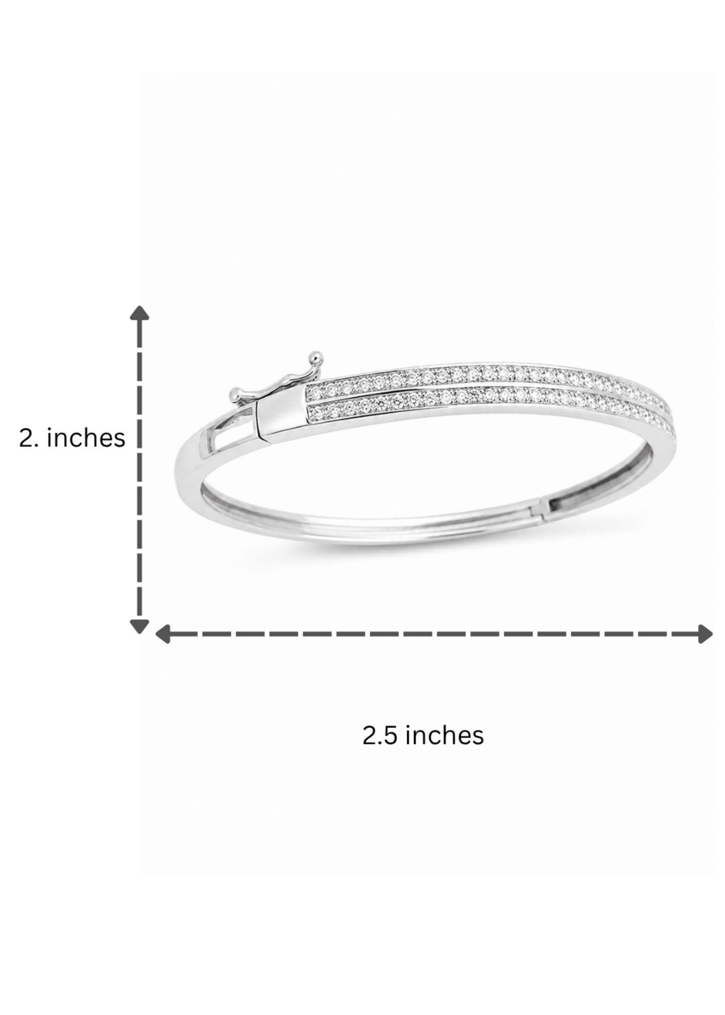 Double Pavé-925 Sterling Silver