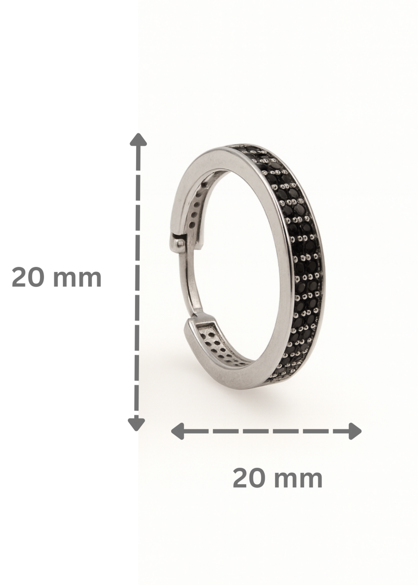 Noir Hoops-925 Sterling Silver