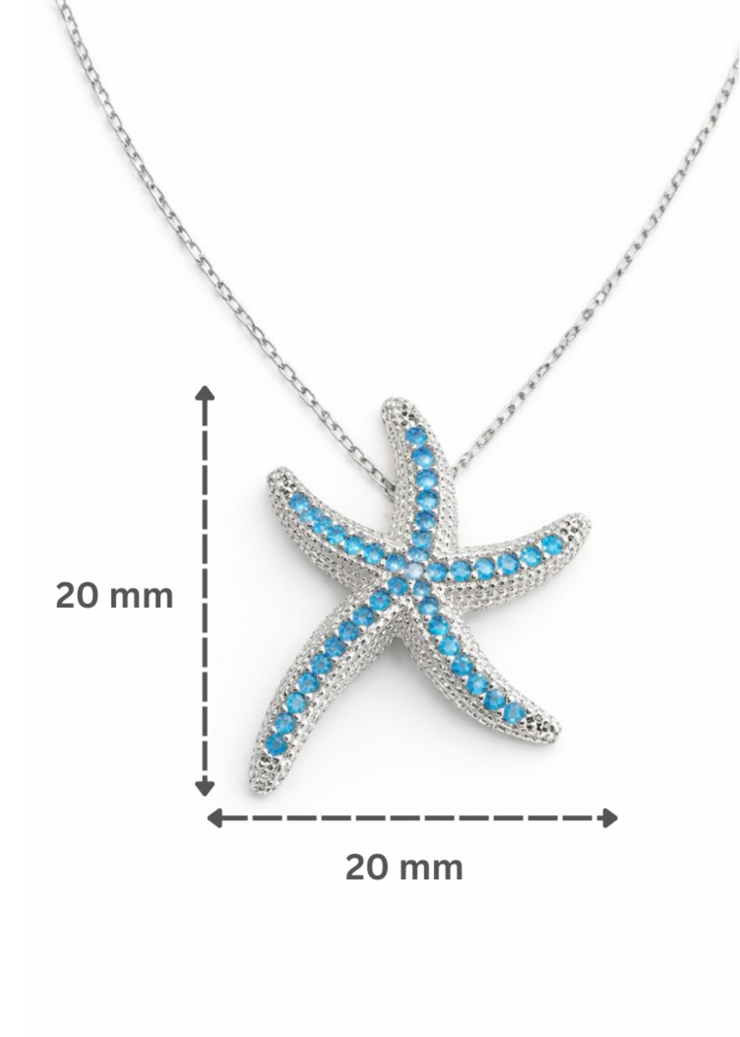 Aqua Starfish-925 Sterling Silver