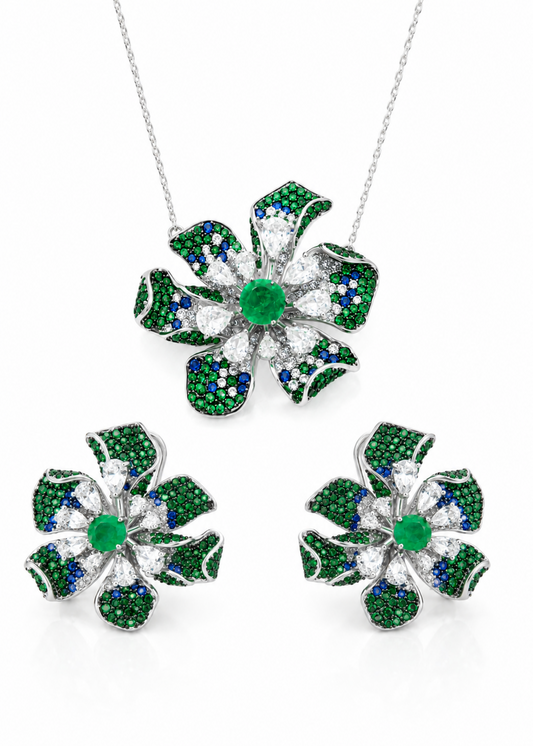 Emerald Blossom -925 Sterling Silver