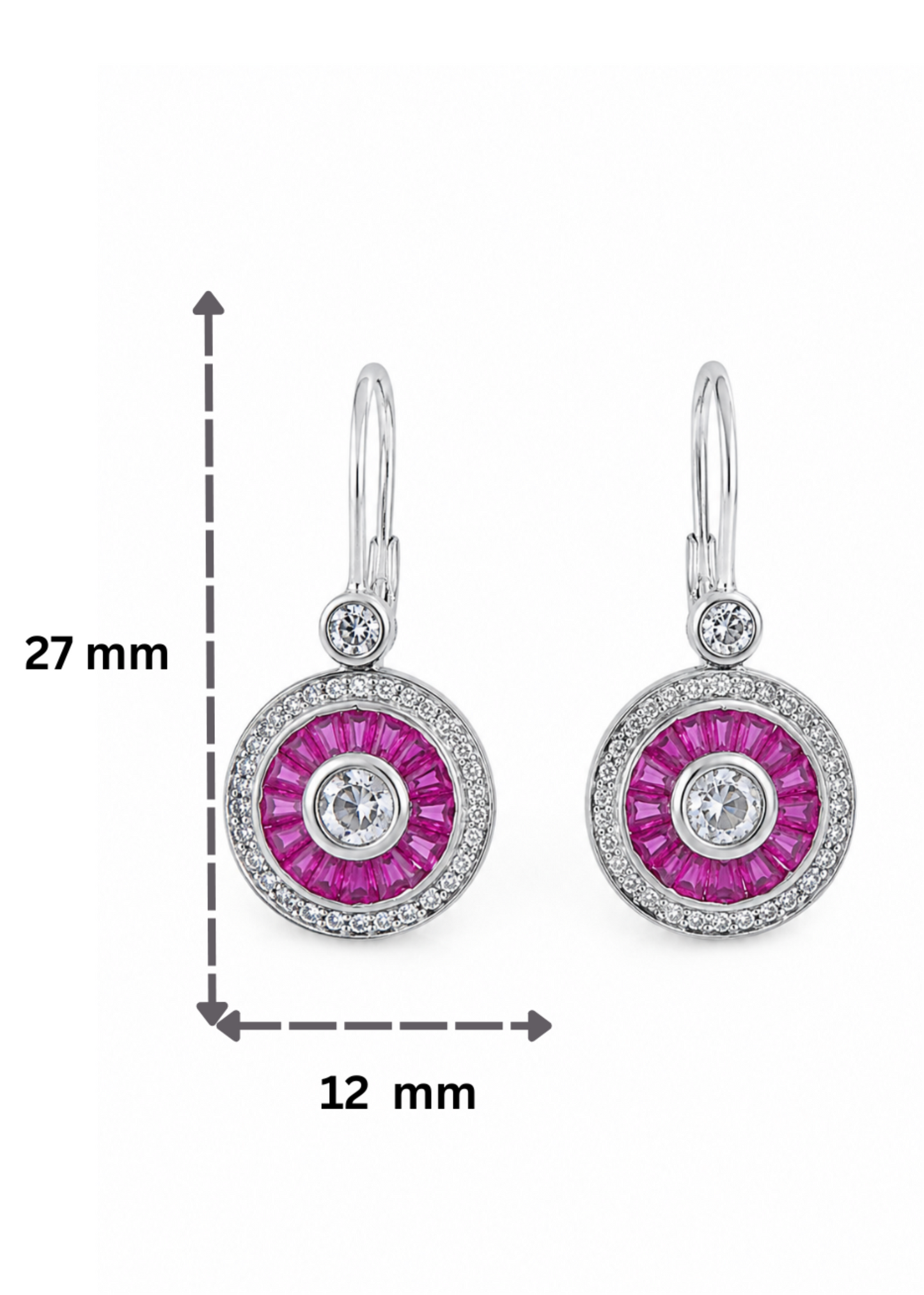 Fuchsia Halo-925 Sterling Silver