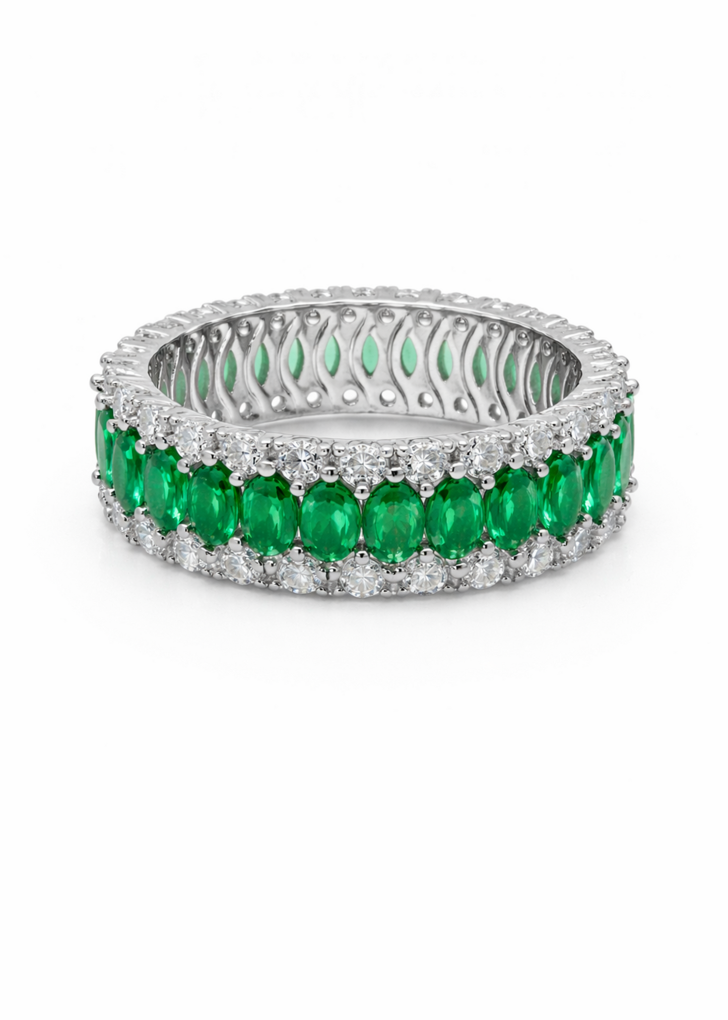 Emerald Band-925 Sterling Silver