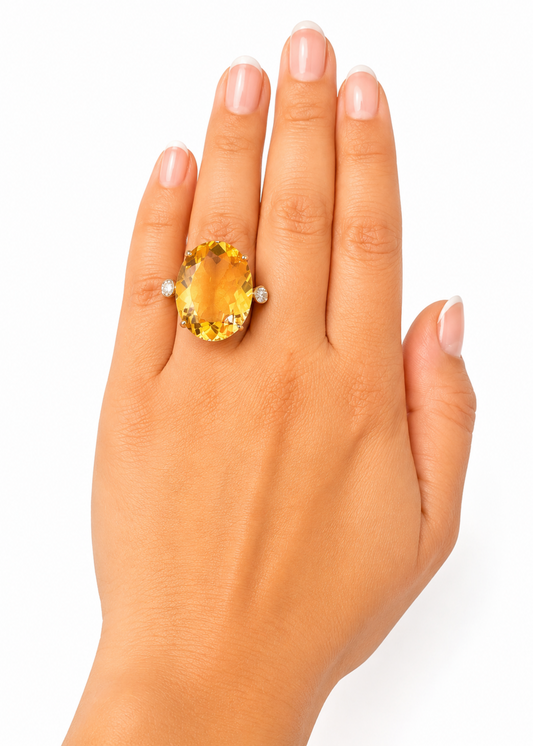 Solenne Yellow Topaz-925 Sterling Silver