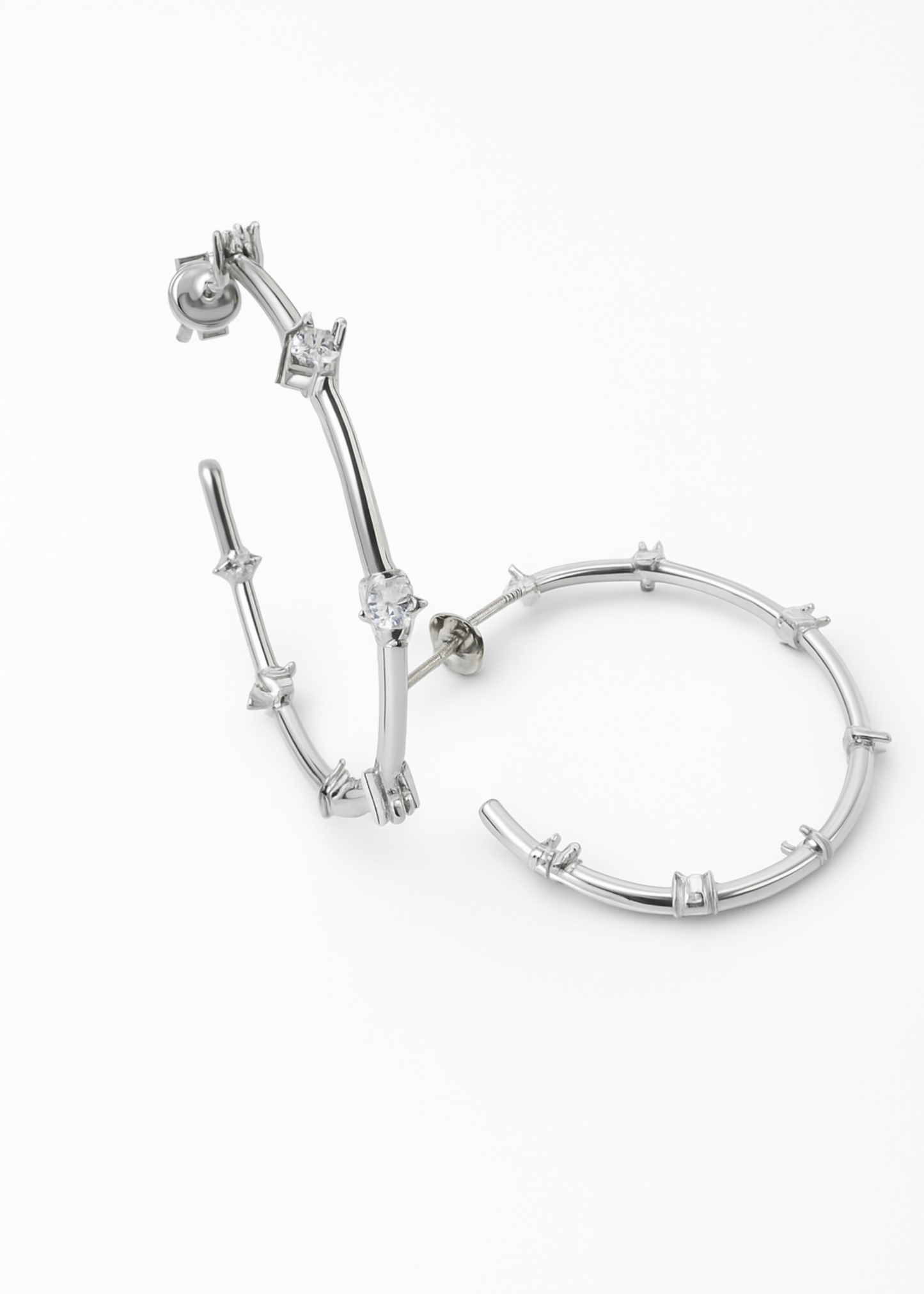 Starlit Hoop-925 Sterling Siilver