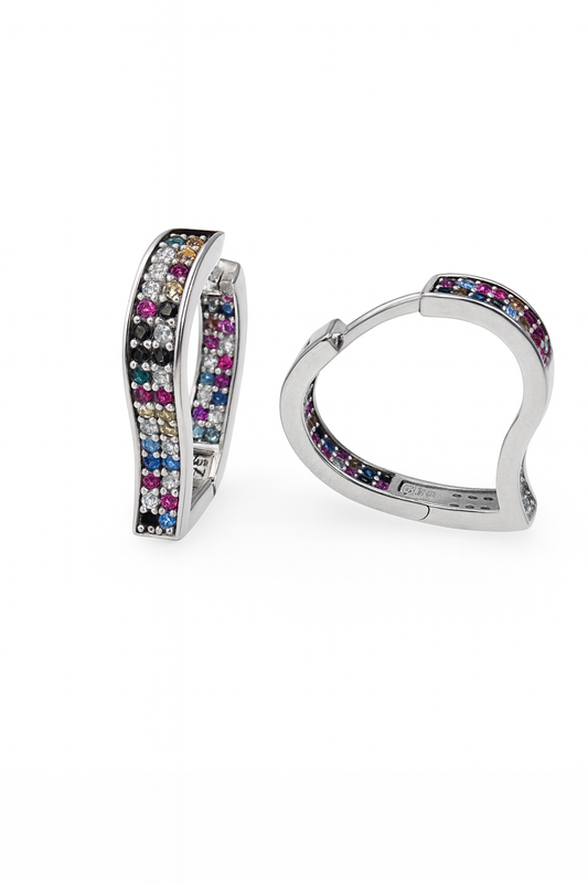 Spectrum Hoop-925 Sterling Silver