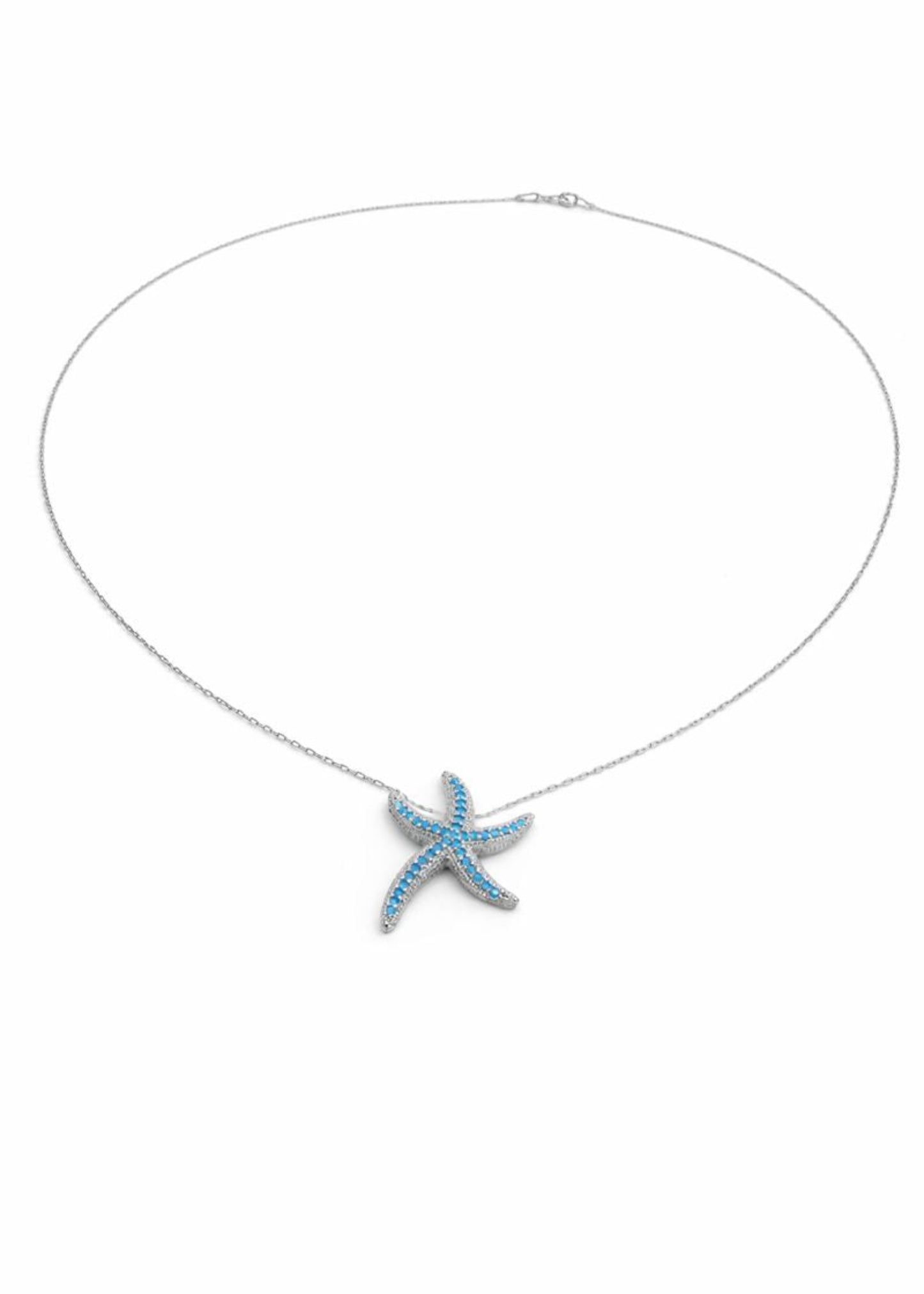 Aqua Starfish-925 Sterling Silver