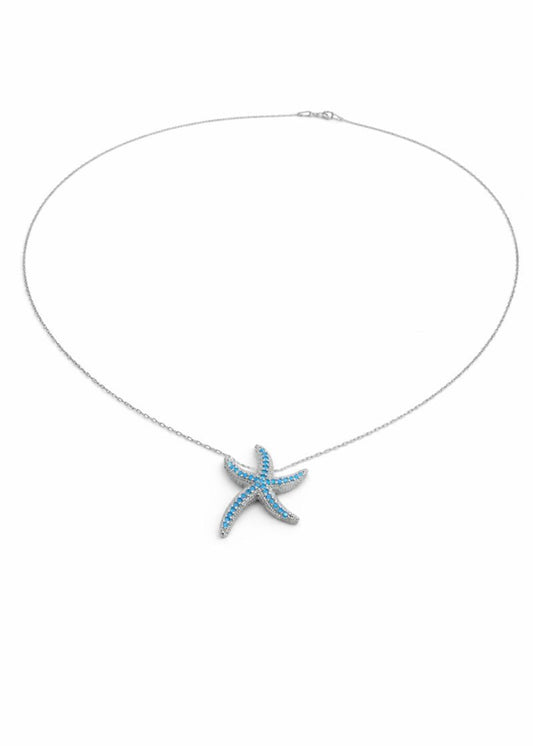 Aqua Starfish-925 Sterling Silver