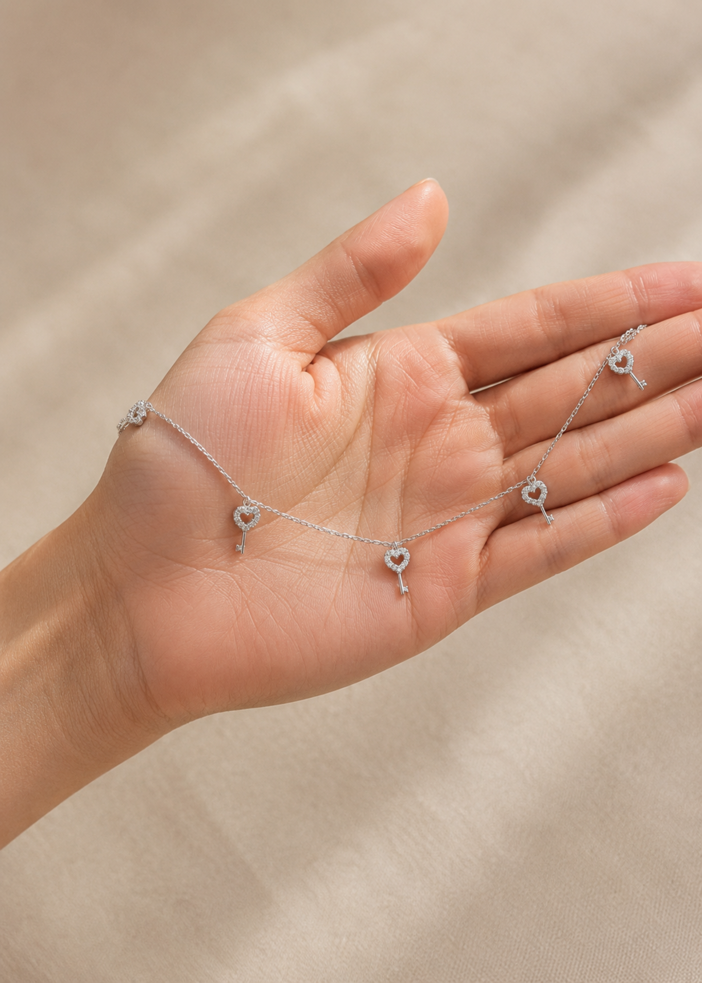 Heart Key-925 Sterling Silver