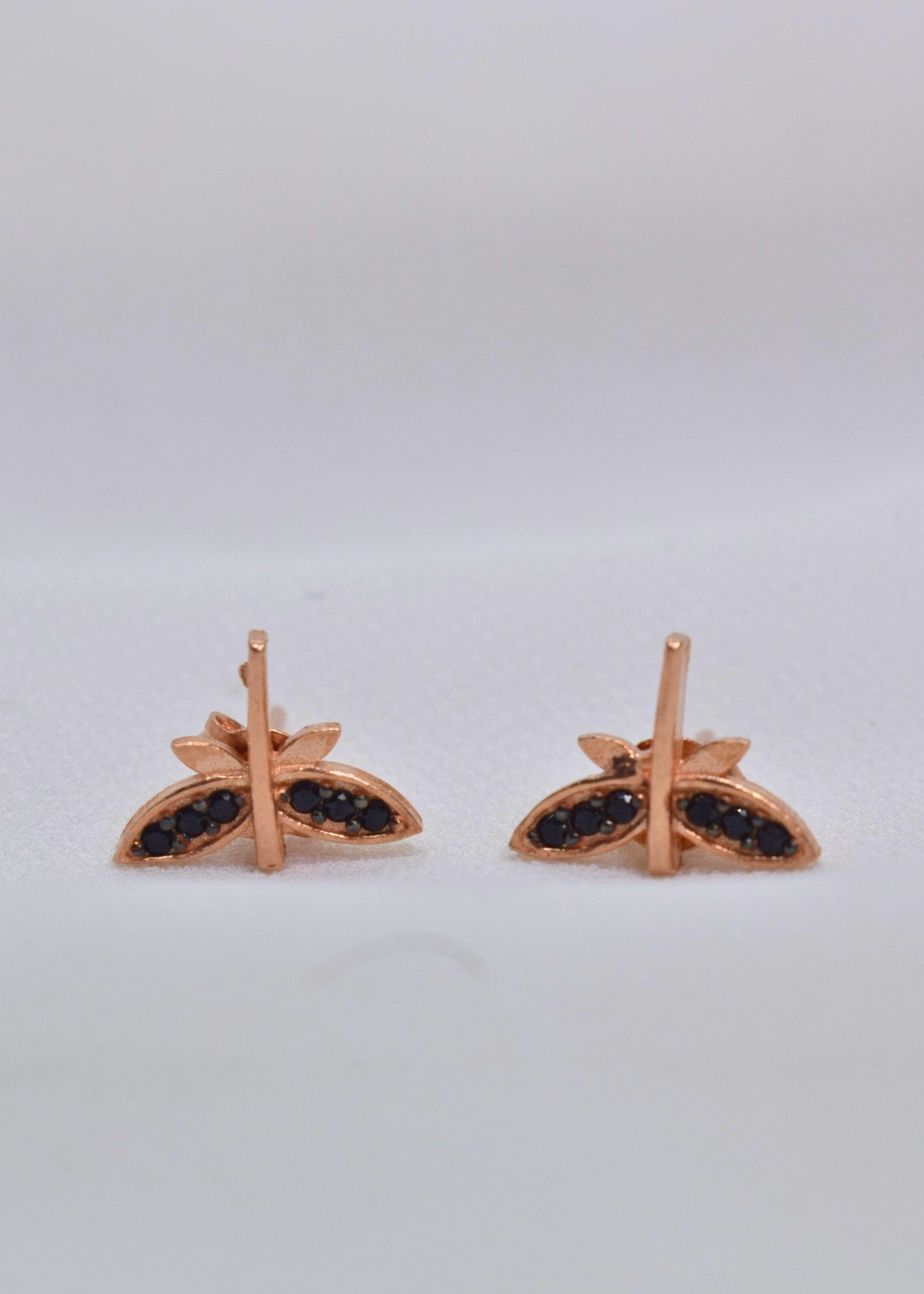 Dragon fly Papillon Stud Earrings – 925 Sterling Silver | Turkish Elegance.