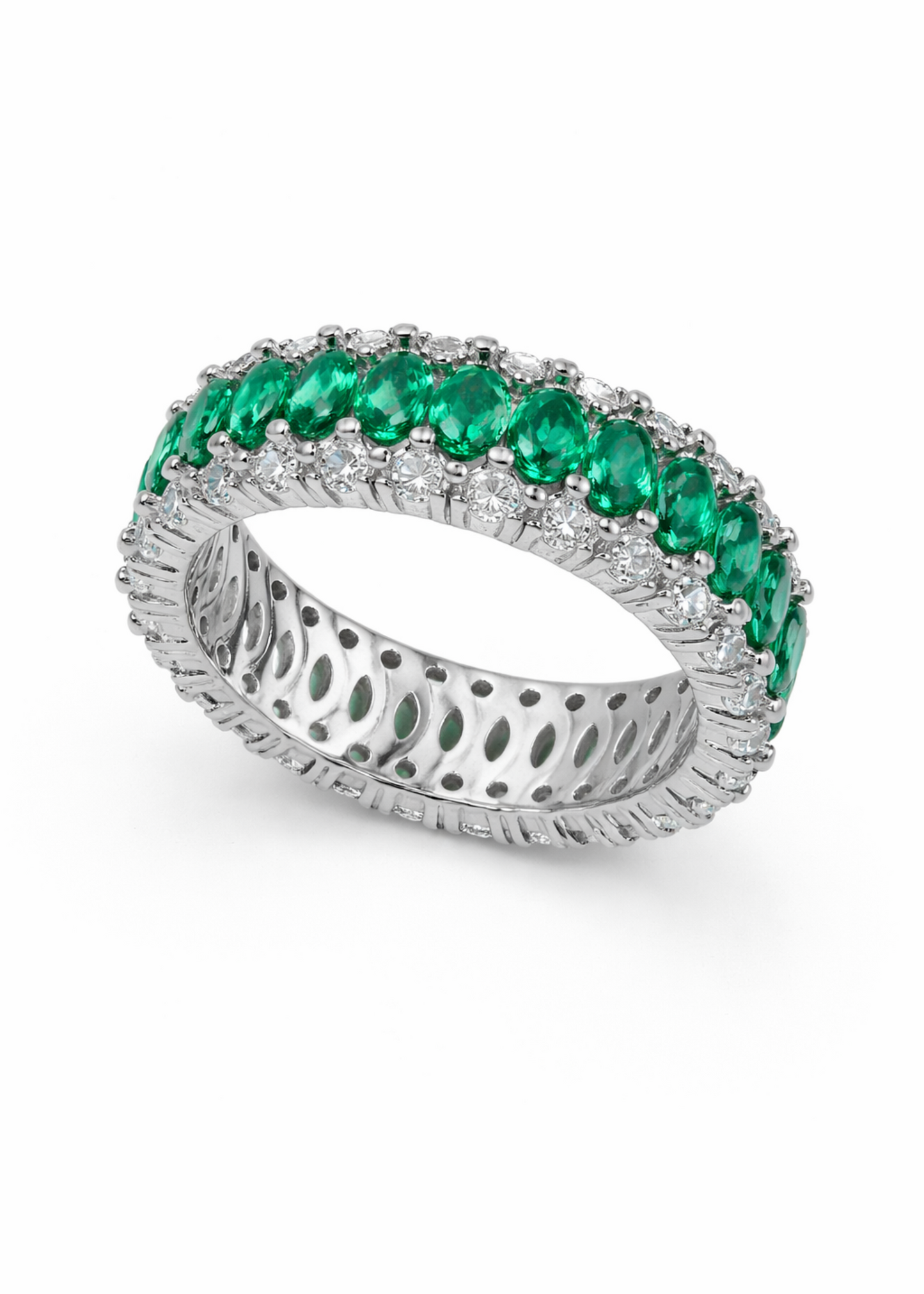 Emerald Band-925 Sterling Silver