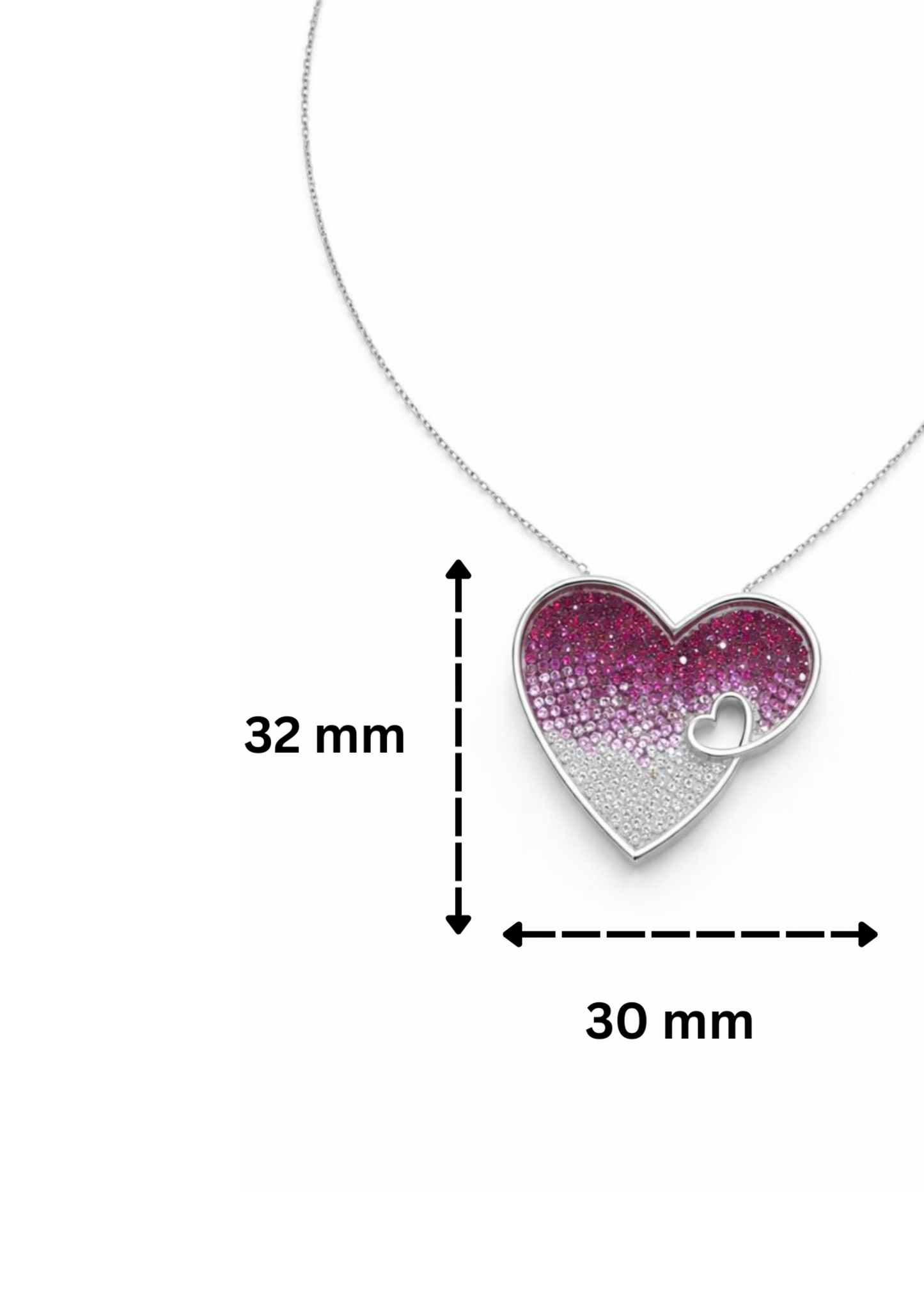 Pavé Heart -925 Sterling Silver