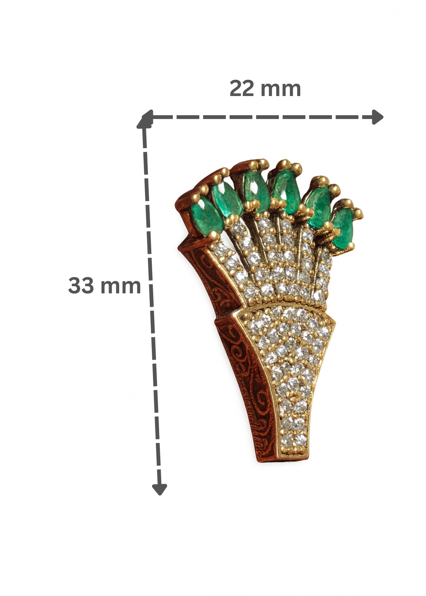 Emerald Pin-925 Sterling Silver