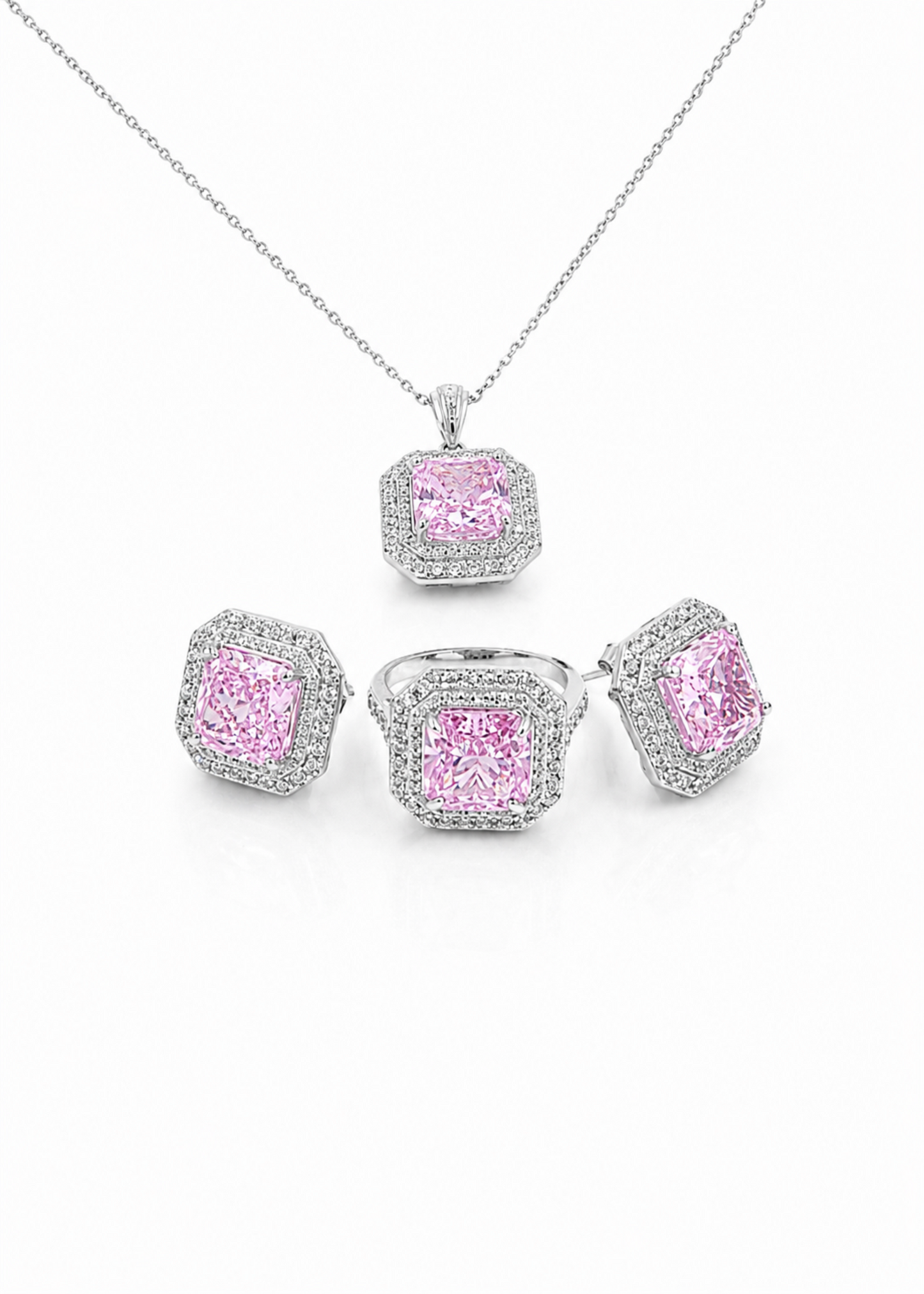 Blush Halo – 925 Sterling Silver