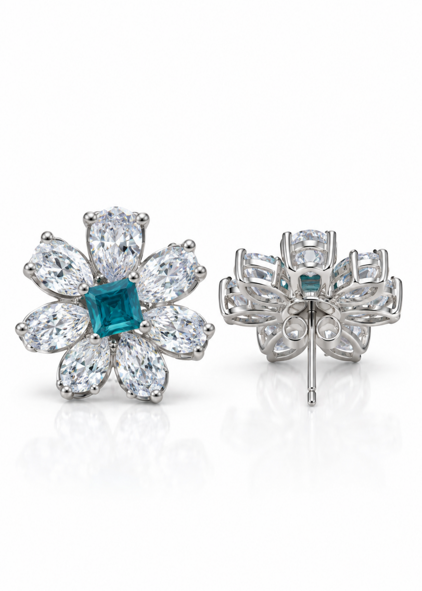 Teal Blossom-925 Sterling Silver