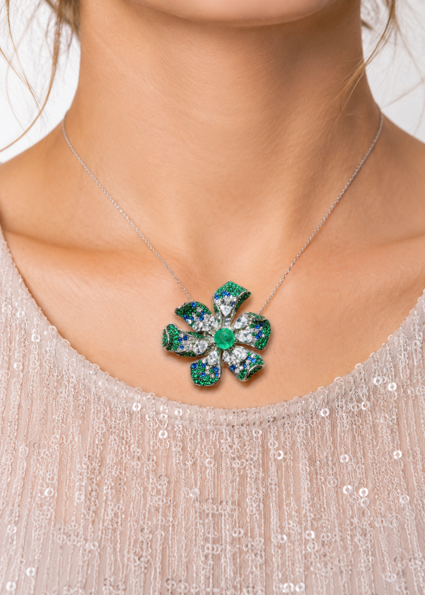 Emerald Blossom -925 Sterling Silver