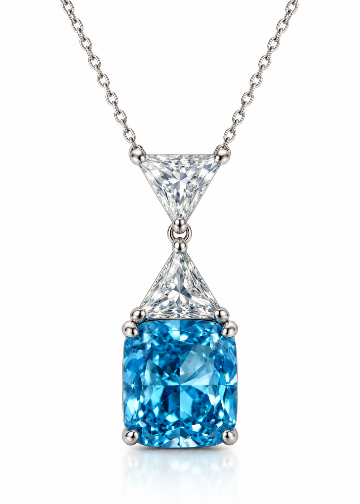 Trillion Cascade-925 Sterling Silver