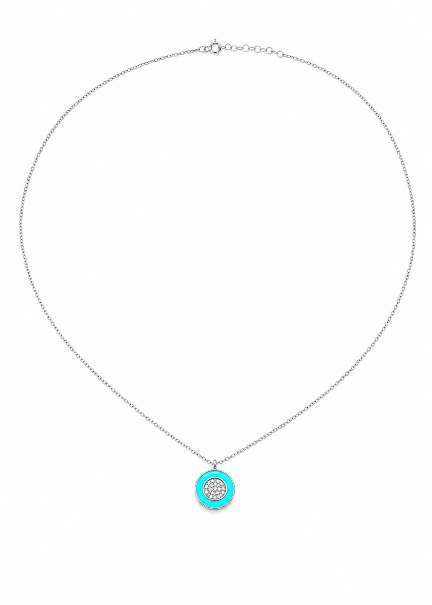 Turquoise Enamel -925 Sterling Silver