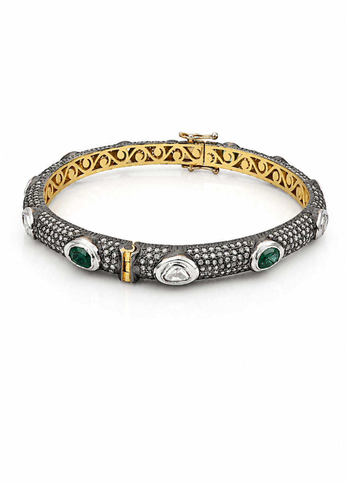 Emerald Polki-925 Sterling Silver