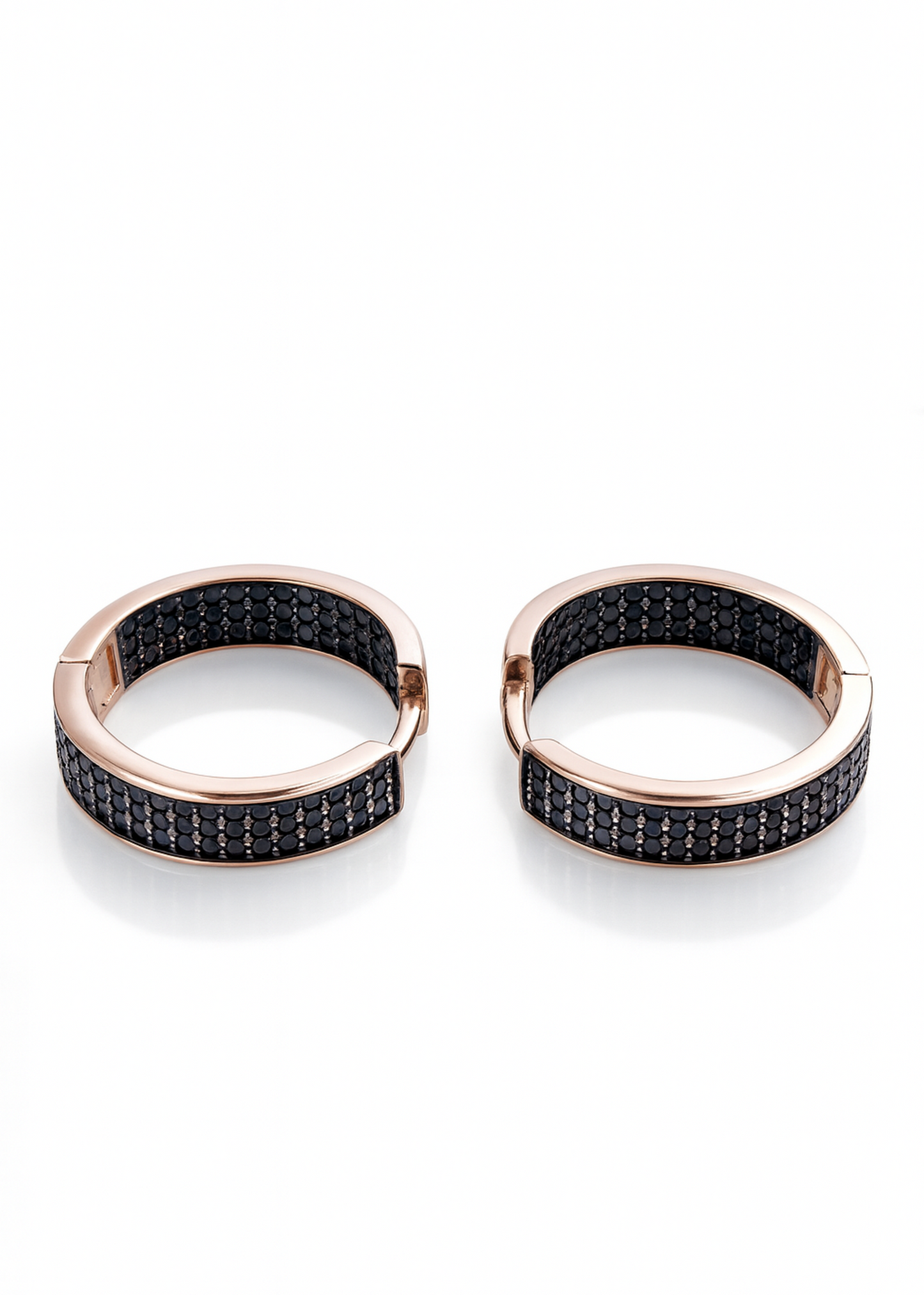 Noir Pavé Huggie-925 Sterling Silver