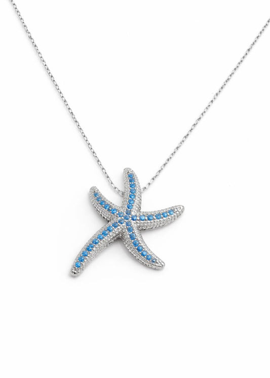 Aqua Starfish-925 Sterling Silver
