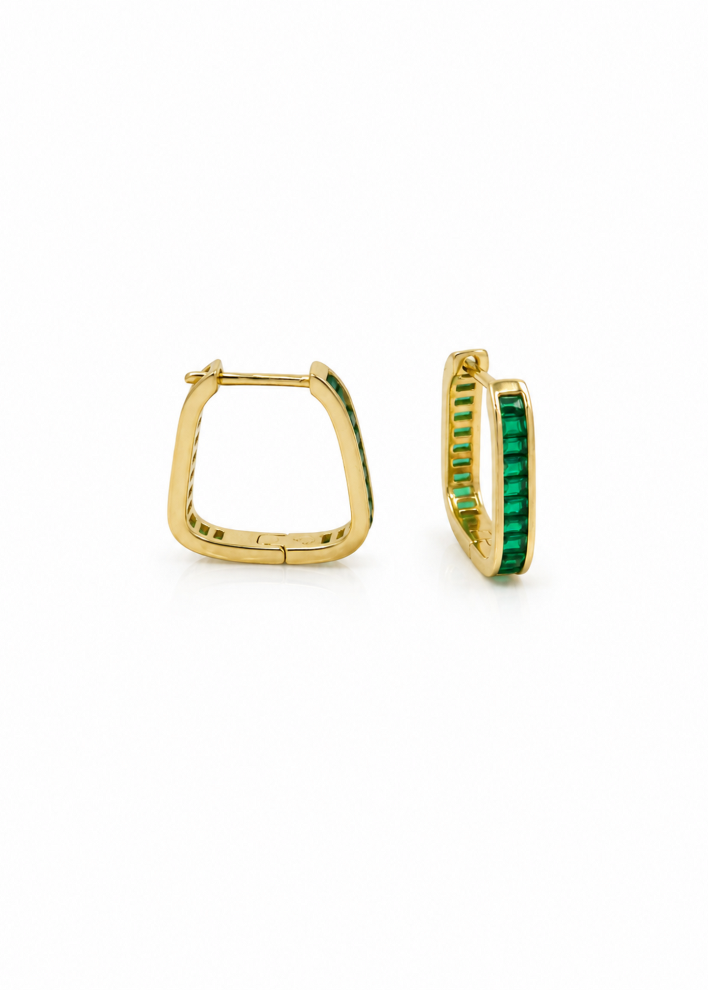Baguette Hoop–925 Sterling Silver
