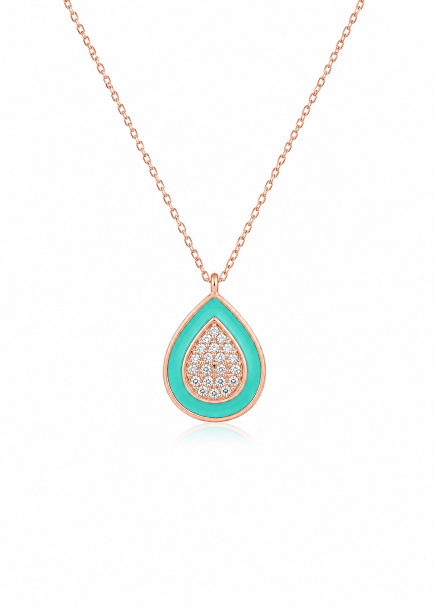Enamel Teardrop-925 Sterling Silver