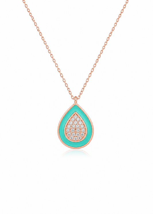 Enamel Teardrop-925 Sterling Silver