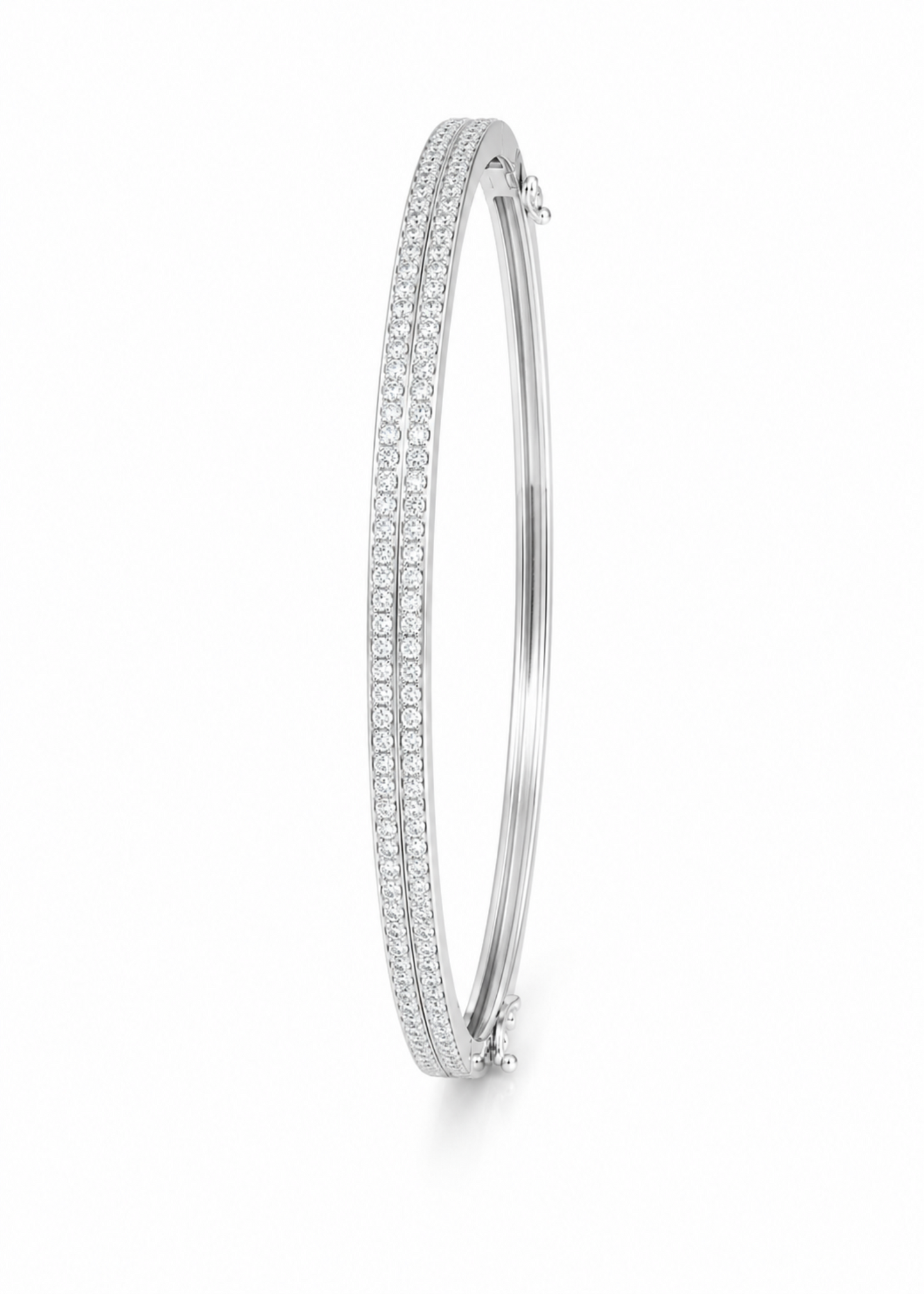 Double Pavé-925 Sterling Silver