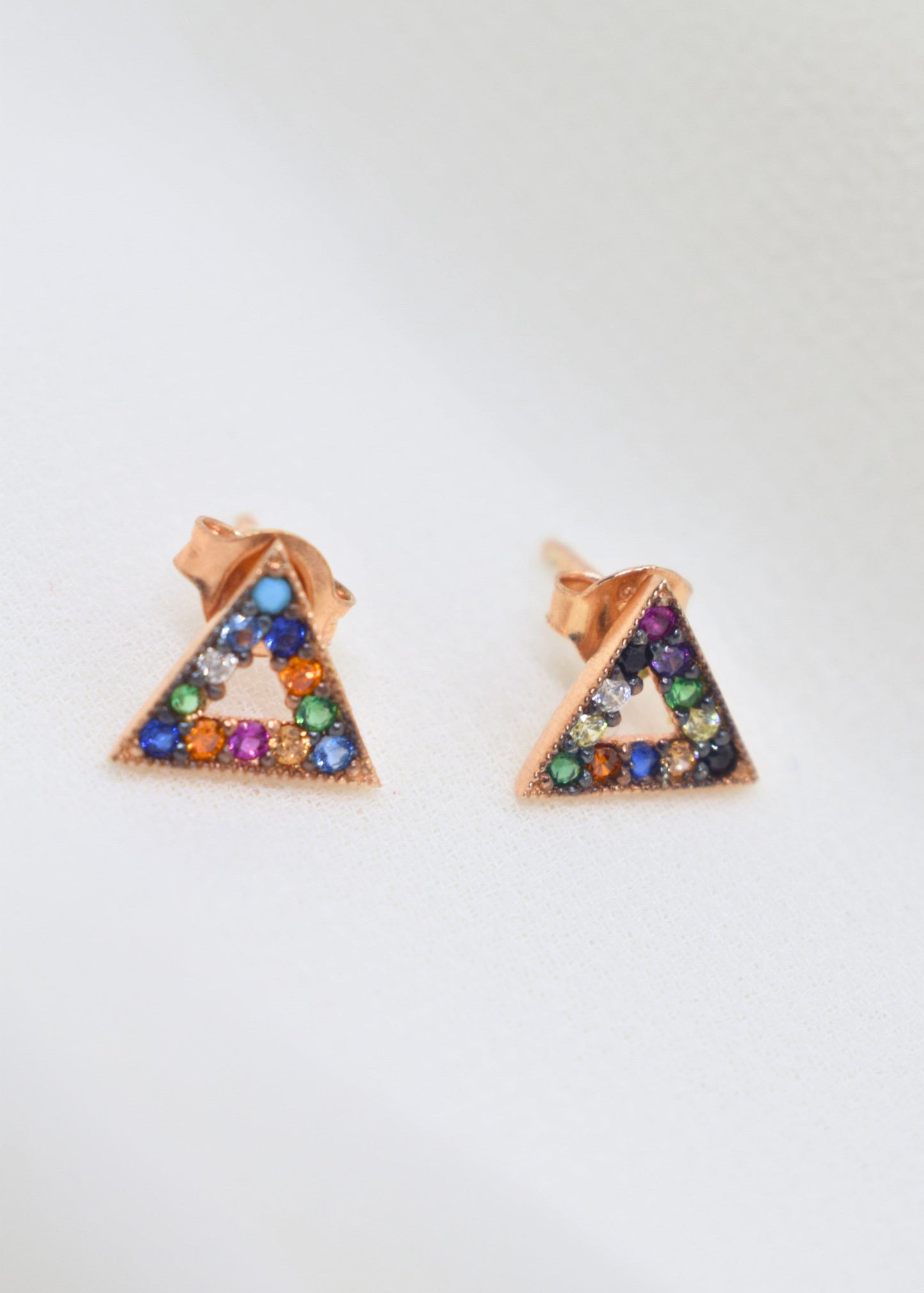 Multi color Triangle – 925 Sterling Silver
