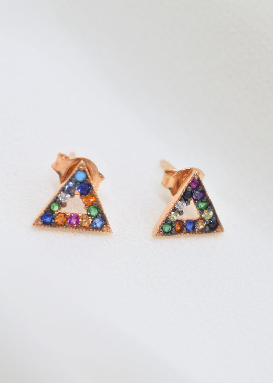 Multi color Triangle – 925 Sterling Silver