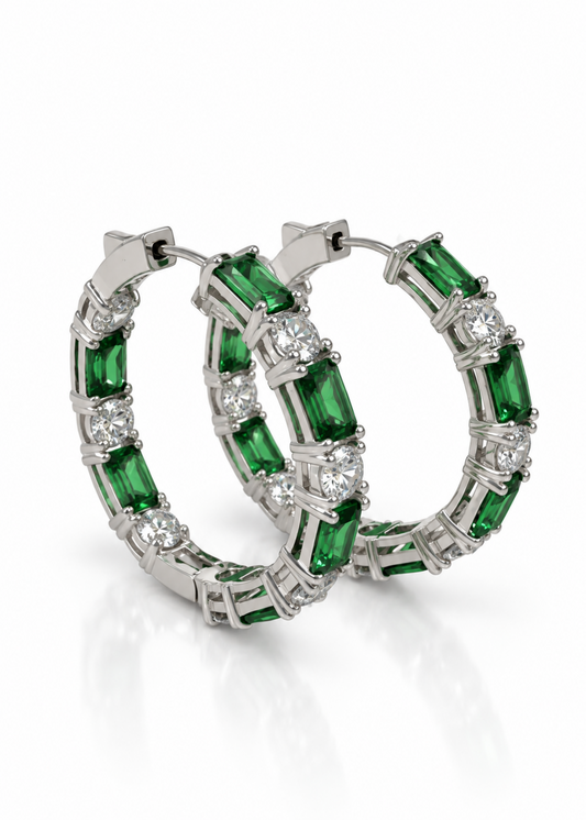 Emerald Spark-925 Sterling Silver