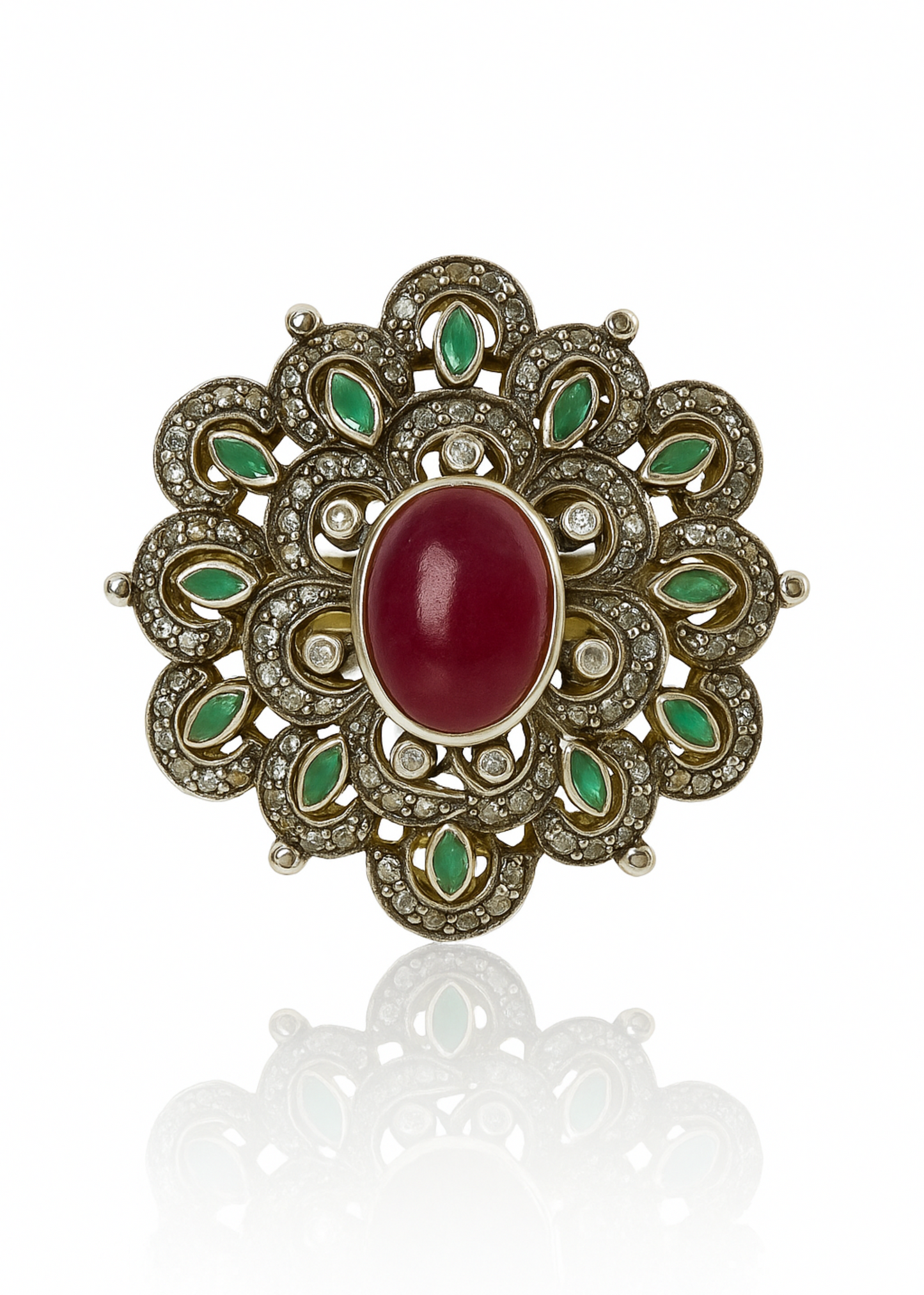 Regal Noor Ruby-Emerald Ring