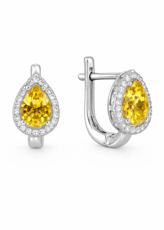 Golden Teardrop-925 Sterling Silver